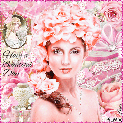 Lady pink. Have a Beautiful Day - GIF animate gratis