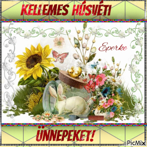 Kellemes Húsvéti Ünnepeket! - GIF animado gratis