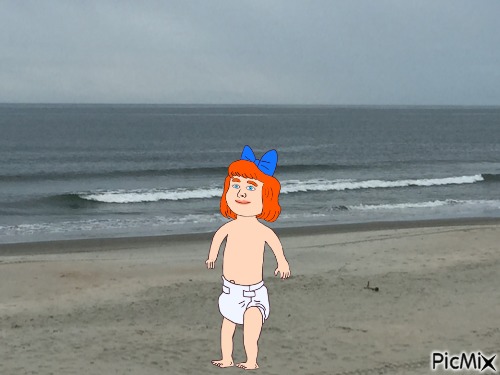 Baby at beach - δωρεάν png