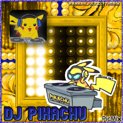 (((♫♫♫)))DJ Pikachu(((♫♫♫))) - Ingyenes animált GIF
