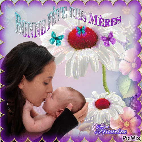 ♥ Bonne Fete des Meres  a toute les Mamans de la terre ♥ - GIF animado gratis