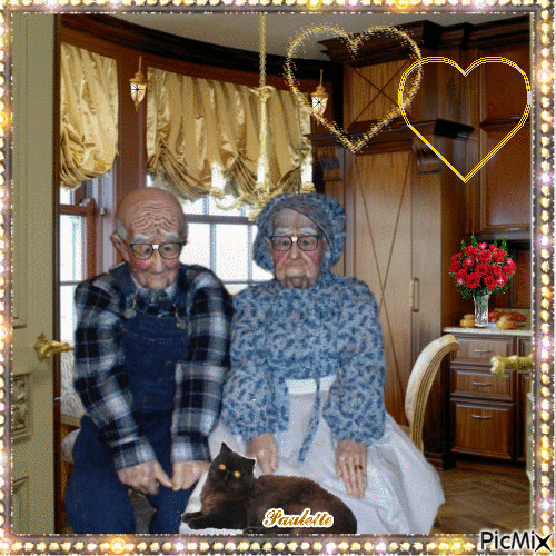 vieux couple - GIF animado grátis