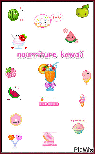nourriture kawai :P - Zdarma animovaný GIF