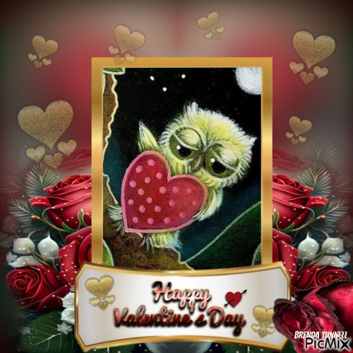 Valentine Owl - png gratis