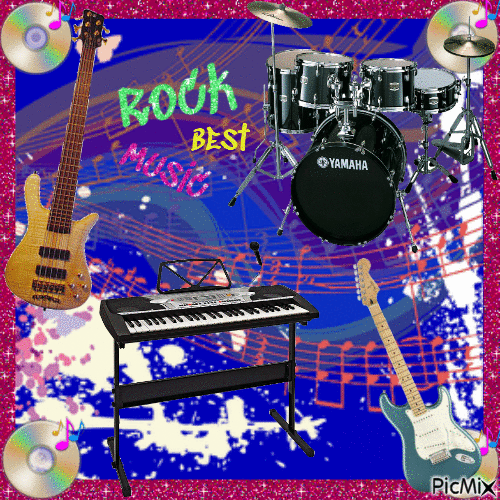 MUSIC - ROCK - GIF animé gratuit