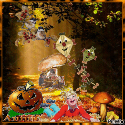 Herbst automne autumn - Бесплатный анимированный гифка