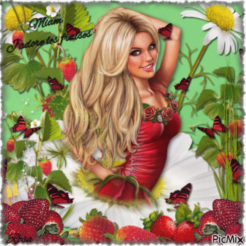 Concours : J'adore les fraises - Δωρεάν κινούμενο GIF