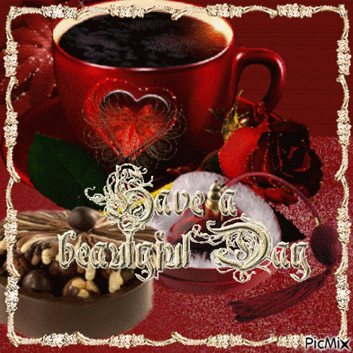 Have A Beautiful Day Coffee - GIF animate gratis