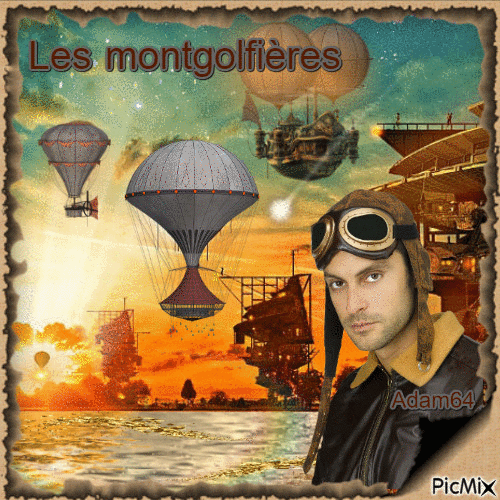 Les montgolfières- Aeronautics1 Place - Бесплатный анимированный гифка