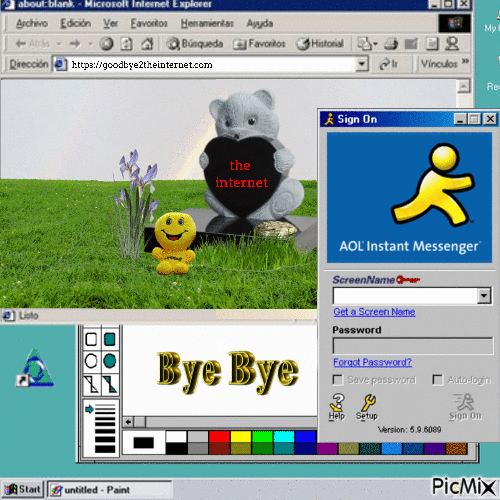 bye bye to the internet - Darmowy animowany GIF