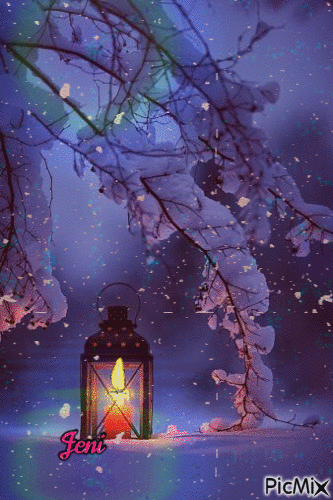 Winter candle light - Ingyenes animált GIF