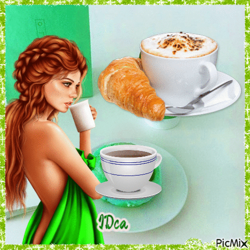 Café ou cappuccino - GIF animado grátis