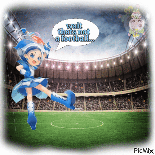 aiko plays football - Бесплатный анимированный гифка