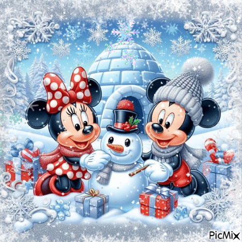 Minnie et Mickey - Ingyenes animált GIF