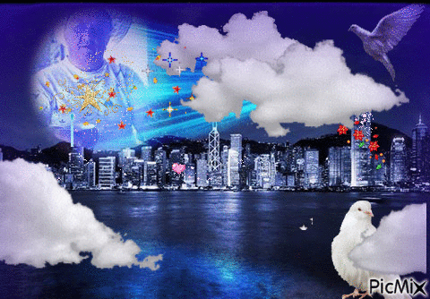 bukica i oblaci - Bezmaksas animēts GIF