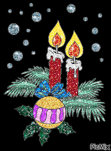 Weihnachtskerzen - Бесплатный анимированный гифка