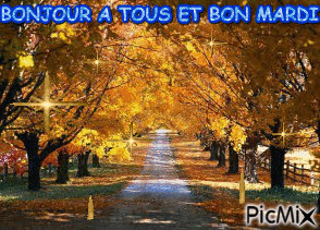 bonjour du mardi - Бесплатный анимированный гифка