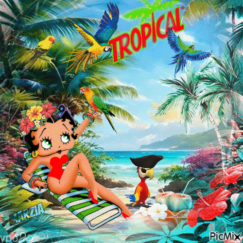 marzia - Tropical Betty - GIF animado gratis