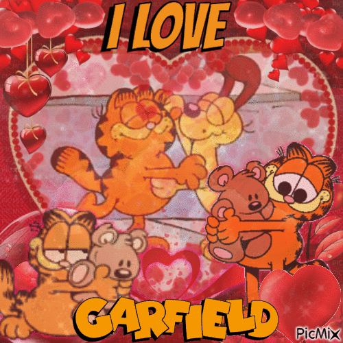 i love garfield :) - Бесплатный анимированный гифка