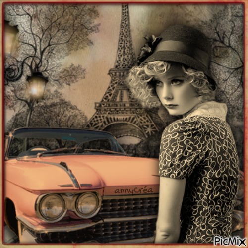 Paris vintage - nemokama png