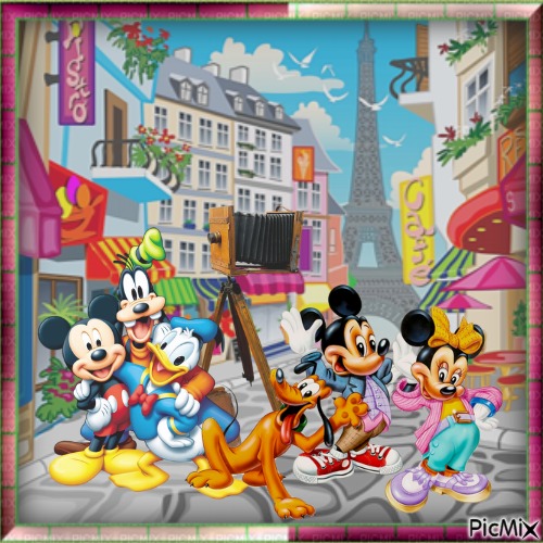 Mickey, Minnie und ihre Freunde in Paris - Wettbewerb - ücretsiz png