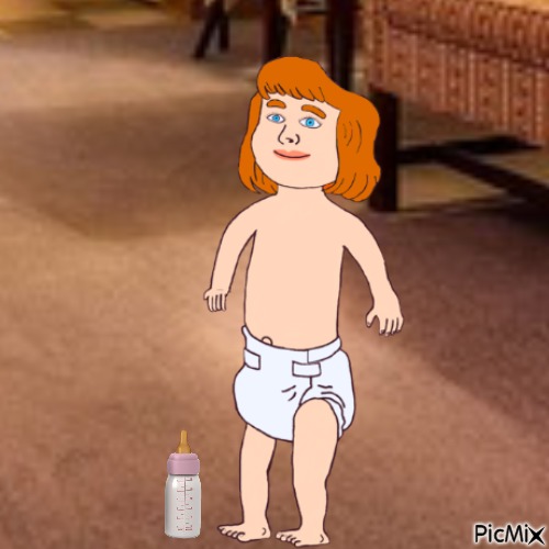 Baby girl with bottle - png ฟรี