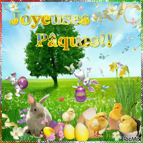Joyeuses Pâques! - GIF animasi gratis