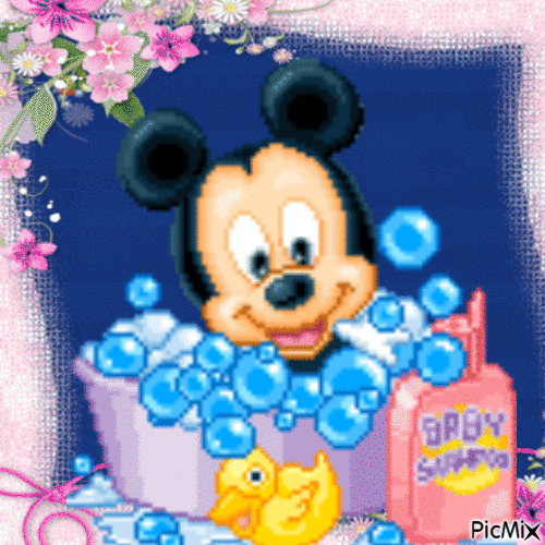 Bébé Mickey - GIF animé gratuit