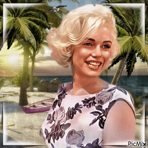 Marilyn Monroe im Sommer - Zdarma animovaný GIF