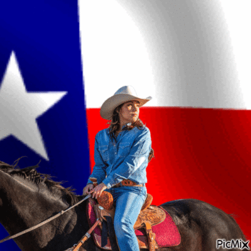 Texas cowgirl - GIF animé gratuit
