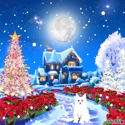 Happy Winter  Merry Chistmas - Animovaný GIF zadarmo