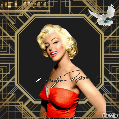 Art déco avec Marilyn Monroe - Bezmaksas animēts GIF