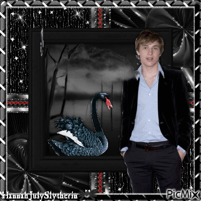 ♦William Moseley with a Black Swan♦ - Besplatni animirani GIF