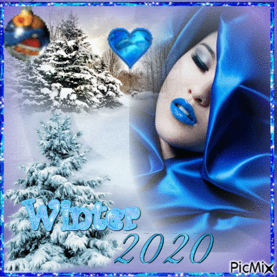 Magico Inverno blu - GIF animado grátis
