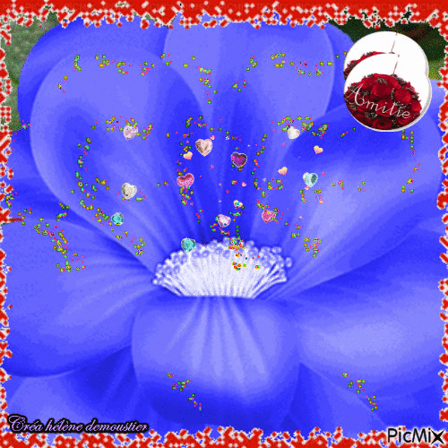 HD fleur avec trois couleurs - Nemokamas animacinis gif