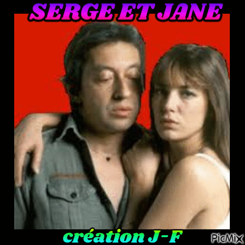 serge gainsbourg et jane birkin - Ücretsiz animasyonlu GIF