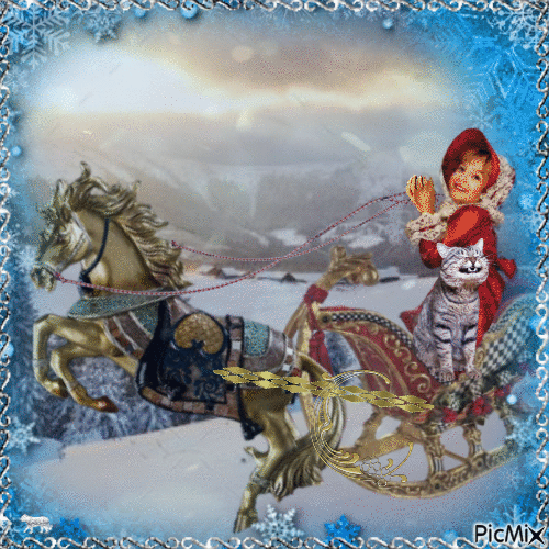 The sleigh ride - Gratis animerad GIF