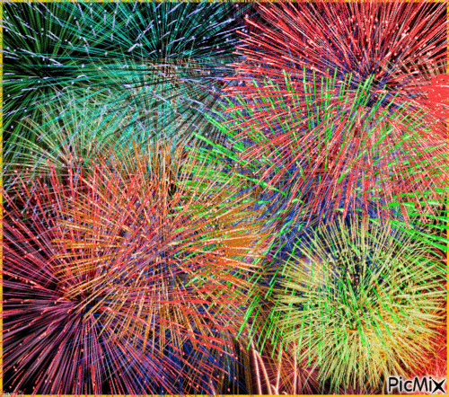 Fireworks Finale - Free animated GIF