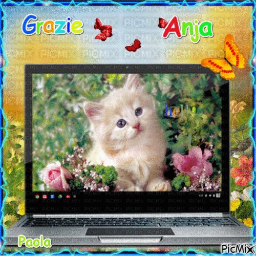 THIS IS OF MY SWEET FRIEND PAOLA!THANK YOU VERY MUCH!XO!;) - GIF animasi gratis