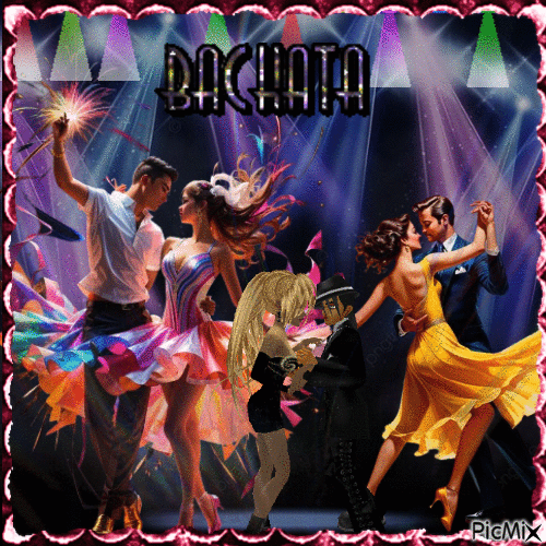 Bailando bachata - Бесплатный анимированный гифка