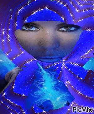 Zena u plavom - Darmowy animowany GIF