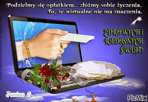 Zdrowych,pogodnych Świąt - Ingyenes animált GIF
