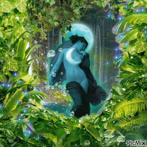 blue moon dream fantasy - Бесплатни анимирани ГИФ