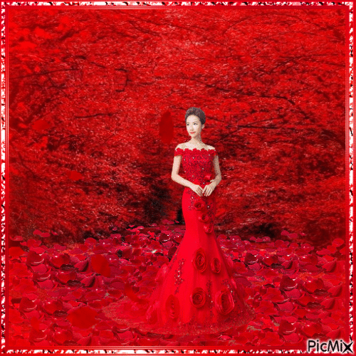 novia de rojo - Δωρεάν κινούμενο GIF