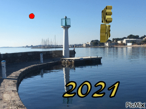 bonne année 2021 - Бесплатный анимированный гифка
