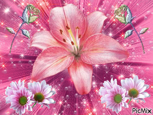 les fleurs - Бесплатный анимированный гифка