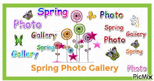 Spring Photo Gallery - Animovaný GIF zadarmo