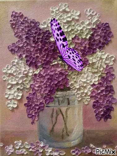lilas peinture - Gratis animeret GIF