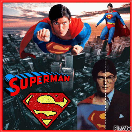 Christopher Reeve - Superman - Безплатен анимиран GIF