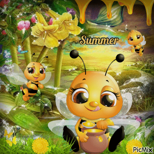 bees - GIF animé gratuit